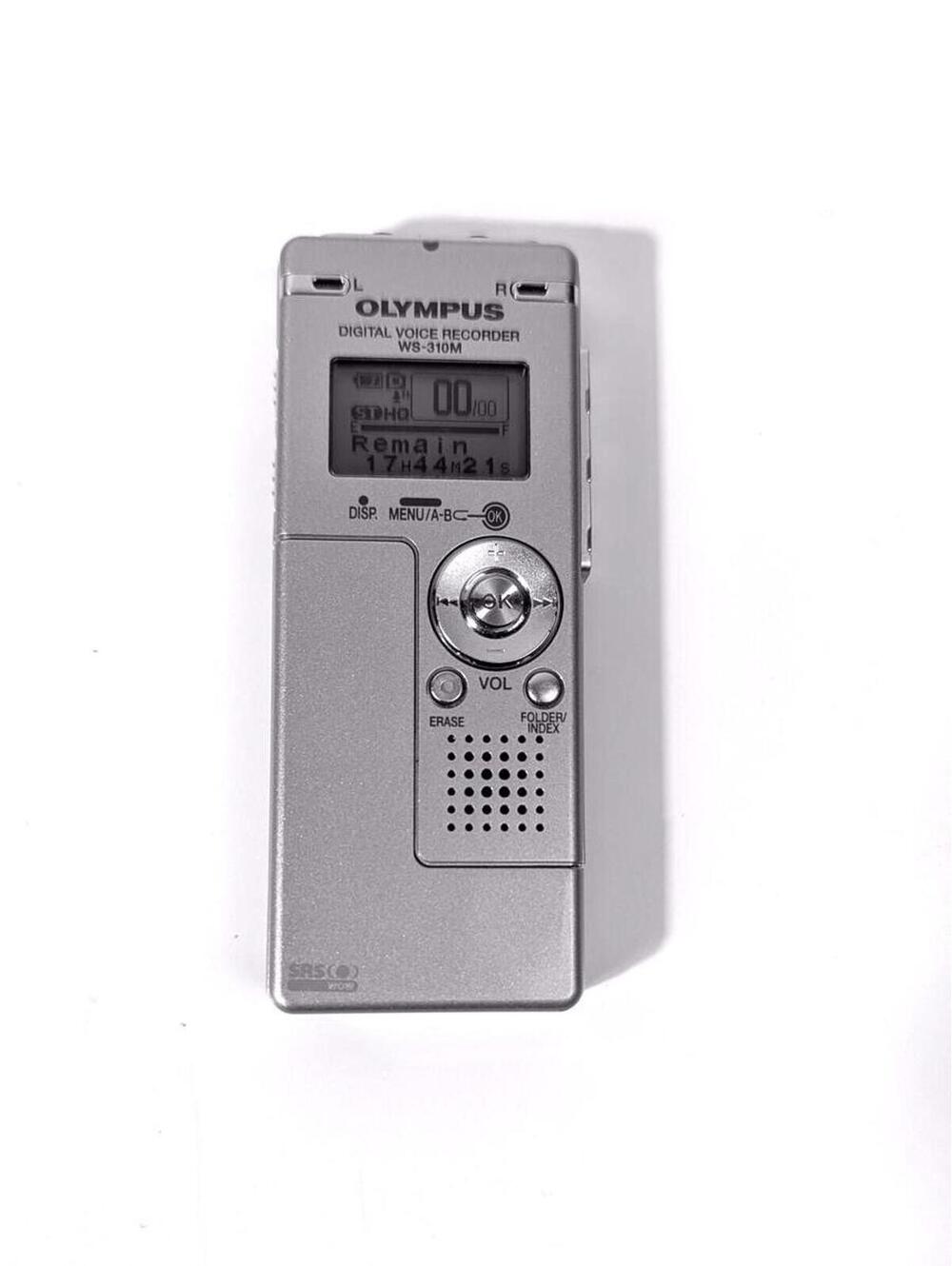 Olympus VN-310M Digital Voice Recorder Portable Handheld Dictaphone Silver Unit.